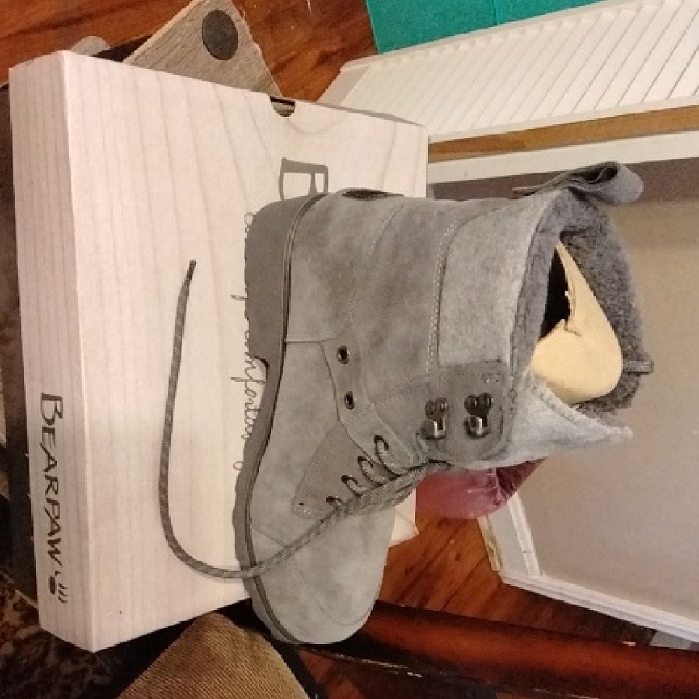BearPaw Gray Ankle Boots